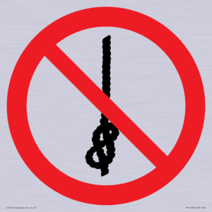 P030 Prohibition: Do not tie knots in rope